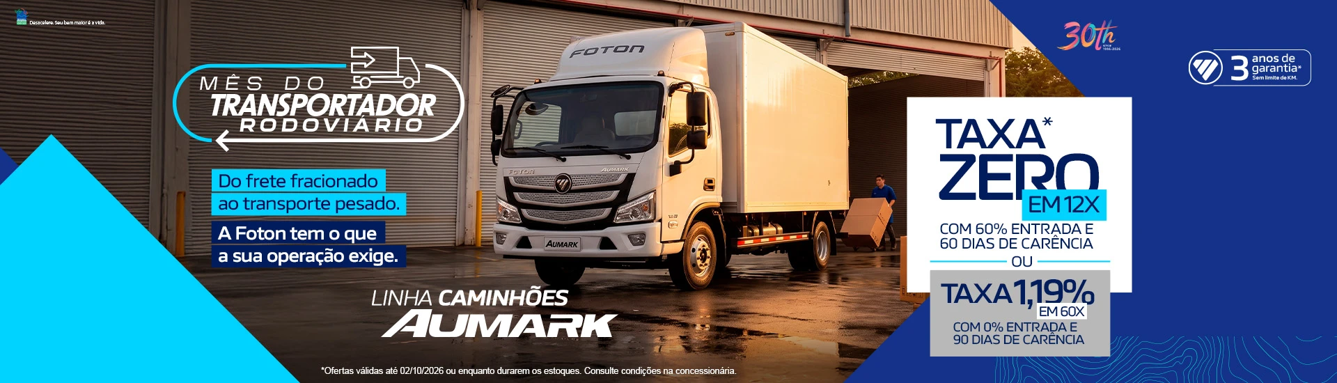 Banner de site - Caminhões Aumark